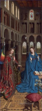 The Annunciation 1435 Renaissance Jan van Eyck Oil Paintings
